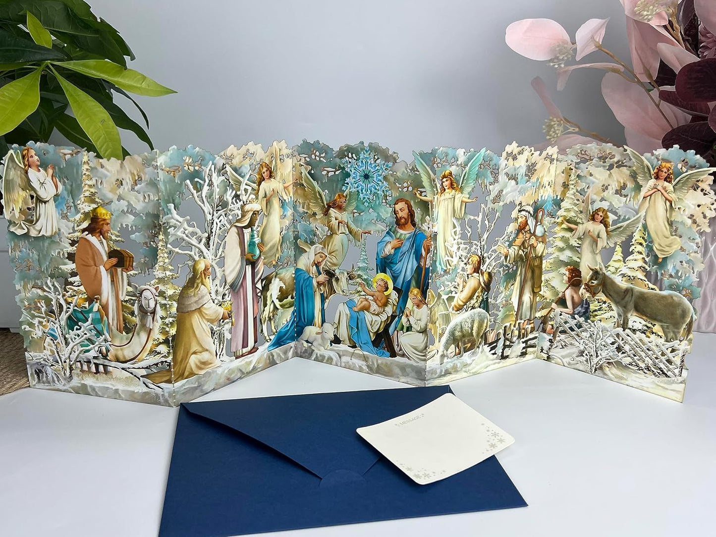 Christmas 3D Jesus Nativity Pop Up Card, Premium Pop Up Card, and Zig Zag Pop Up Jesus Christ Card