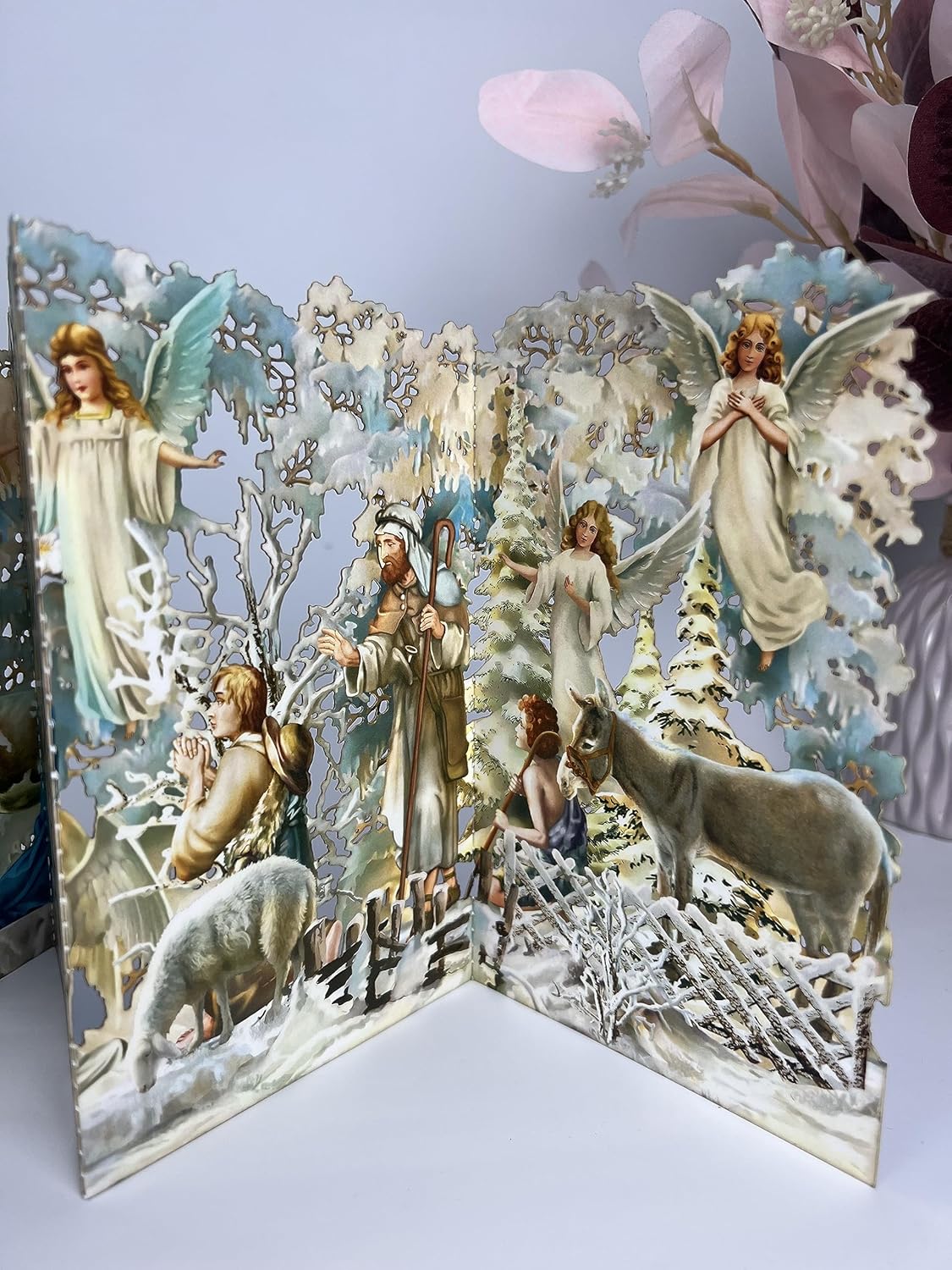 Christmas 3D Jesus Nativity Pop Up Card, Premium Pop Up Card, and Zig Zag Pop Up Jesus Christ Card
